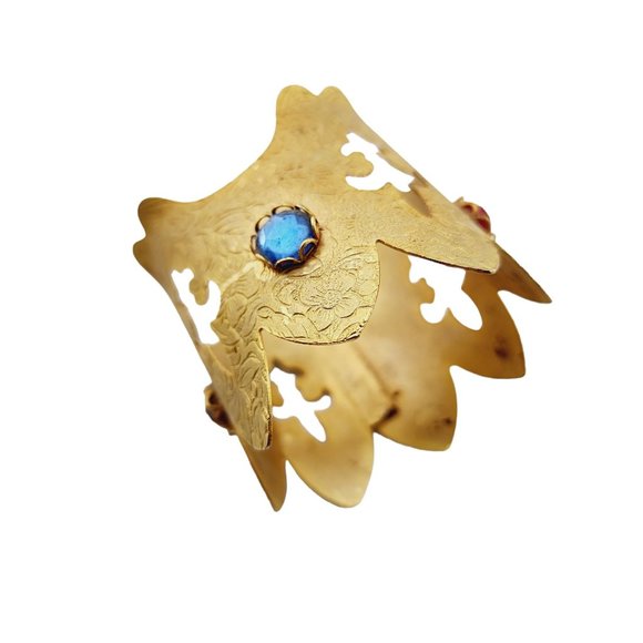 Vintage Unique Hand Made Crown Ornament, Scarf Holder, Cat Crown, Napkin Ring et - Picture 5 of 9